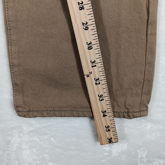 Levis 501 Jeans Mens 34x34 Tan Button Fly 100% Cotton Cowboy Western Grunge - Picture 10 of 12